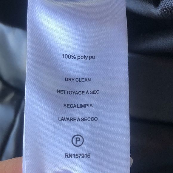 H Halston Womens Black Faux Leather Legging Pull on Ankle Zippers Size Small - Picture 7 of 12